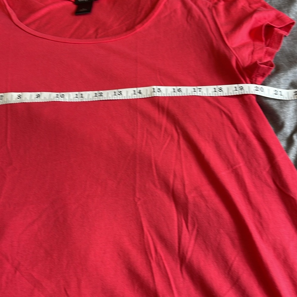 Ann Taylor fancy cap sleeve tee, size xl, chiffon accent on the bottom, A-line - Picture 5 of 8